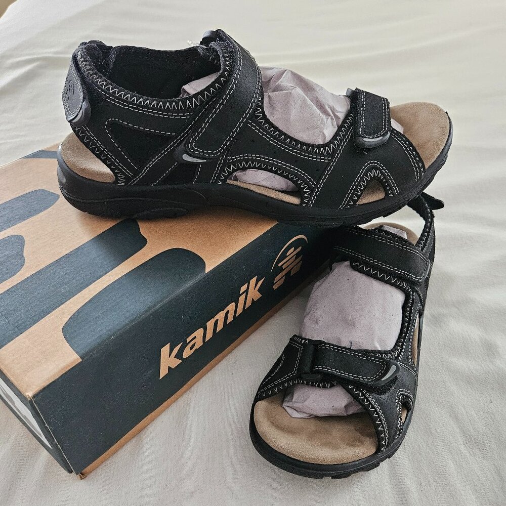Kamik, Men's Pier Sandal, black, size 12